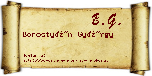 Borostyán György névjegykártya